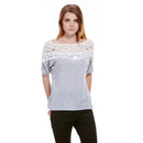 Sexy Lace Batwing Short Sleeve Loose Top Fashion Women Casual T-Shirt Blouse New