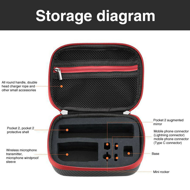 For DJI Osmo Pocket 2 Handheld Gimbal Accessories Carrying Case Storage Bag
