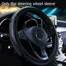 Black Car Steering Wheel Cover Quality Leather Breathable Best Anti-slip 37 A0L6