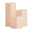 3 Lattices Makeup Brush Storage Box Cosmetics Pen Holder Organizer (Pink) A