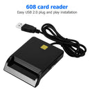 608 Smart Card Reader for Bank Card IC ID SIM TF Card Reader for Win 10 8 7 A