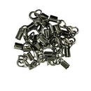24 Sets Metal Crimp Cord Ends Ribbon Crimp Ends Crimp Connectors 12mm