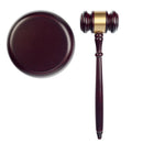 Wood Gavel & Sound Round Block Set for Lawyer & Judge and Knocker