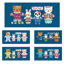 Wooden Dressing Game Children Toys Four Little Bears Change Clothes Dress Puzzle