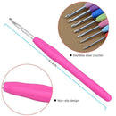 12Pcs Ergonomic Crochet Hooks Set Soft Needles Crafts Sewing Knitting Hooks  Z