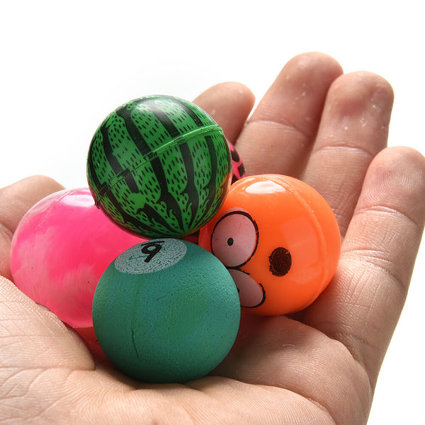 10 Pc Mixed 30mm Bounce Balls Multi-Colored Elastic Juggling Jumping Ball NTME