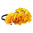 Women's Hawaiian Stretch Rose Flower Headband Floral Crown for Garland Part E3Y7