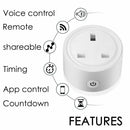 Smart Plug Mini WiFi Socket Works with Amazon Alexa Google Assistant Remote