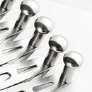 6 Hook Stainless Steel Over Door Hanger For Clothes Coat Robe Hanger Hanging