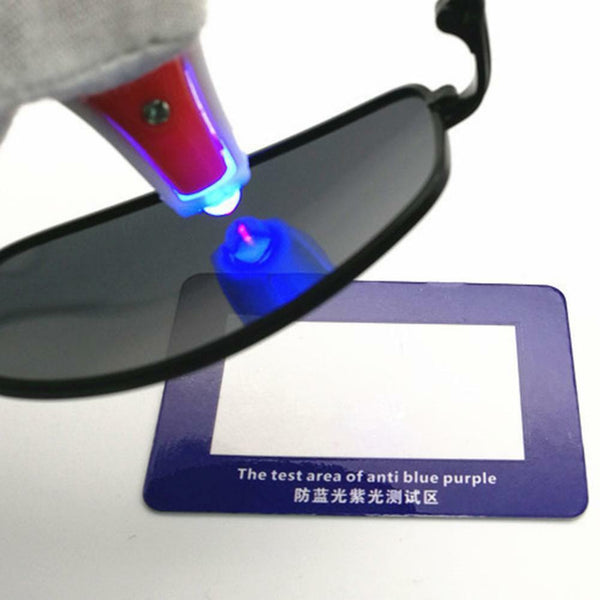 Anti UV Test Card Sunglasses Lenses Anti Radiation Glasses Violet Test_Pa