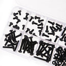 160PCS M3 8 Sizes Assortment Stand-off Nylon Screws Bolt Nuts Fastener Black Kw