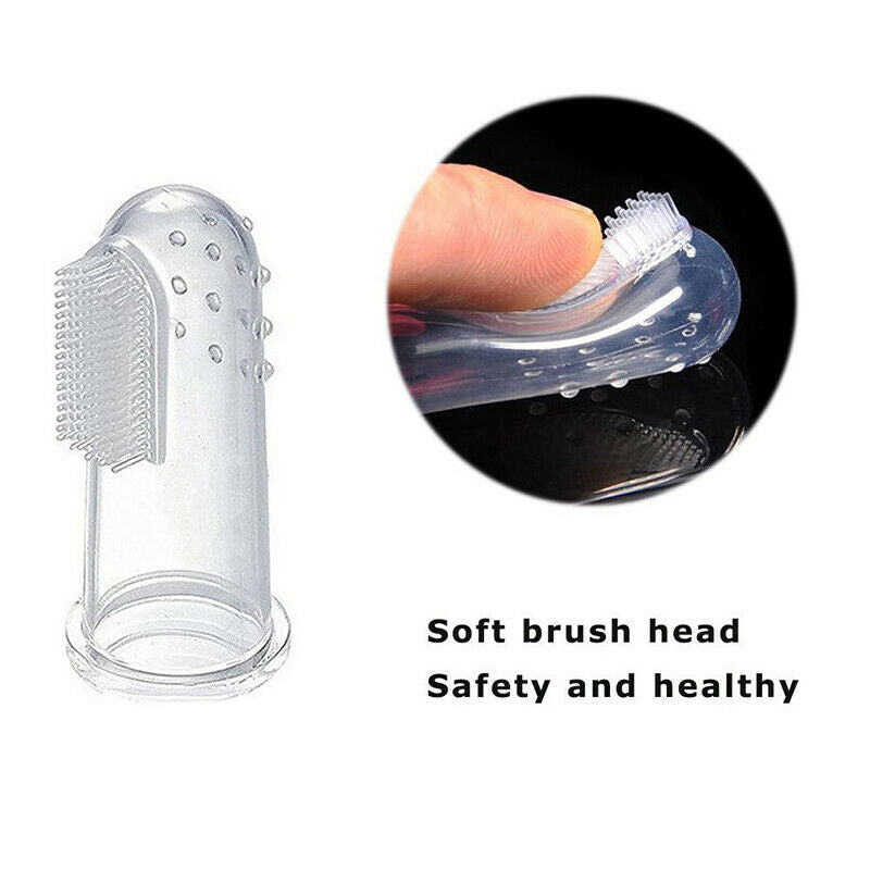 8PCS Pet Finger Tooth Teeth Brush Dental Hygiene Cleaning Brushes for Cat VEI