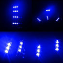 4 x 3 LED Car Interior Atmosphere Blue Light Charge Floor Decor Lamp Accessories