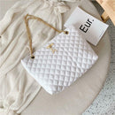 Fashion Leather Handbag Women Large Top-handle Bags Shopping Tote (White)