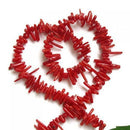 2 Strands 9-12mm Deep Red Bamboo Coral Branch Loose Beads 16" fit Jewelry Making