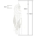 Moon Dreamcatcher Handmade Dream Catcher Net With Feathers Home Wall Hangin R9F8