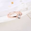 Trendy Rhinestone Animal Rings For Women Hip Hop White Crystal Rabbit Ring