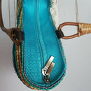 Casual Fashion Bow Rainbow Stripes Lace Bow Bag New Straw Bag