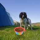 Dog Silicone Bowl Folding Outdoor Portable Pet Food Feeder Dish (Red) A