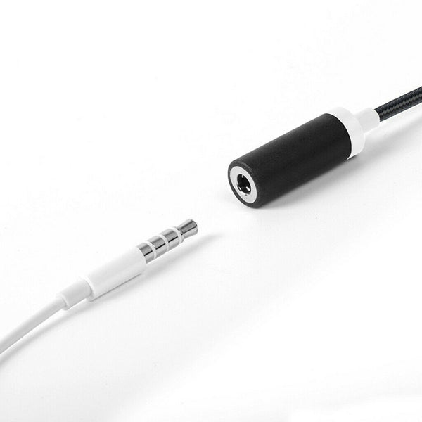 6pcs Type-C to 3.5mm Earphone Cord Adapter Cable Connector 12cm Black&White