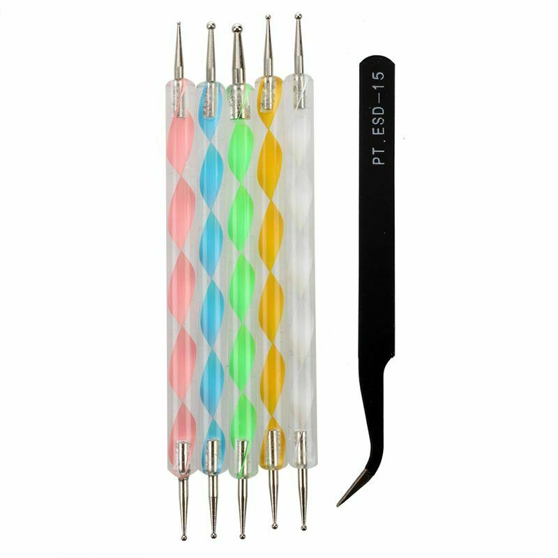 3 in 1:2400 Piece Rhinestones ,Nail Art Tweezer for Rhinestones,and 5X2 Way C5H7