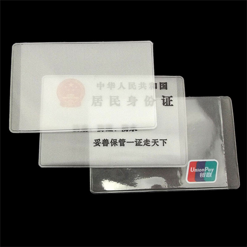 10X PVC Credit Card Holder Protect ID Card Business Card Cover Clear Frosted Z