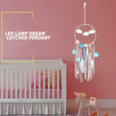 Circular Handmade Feather LED Dreamcatcher Hanging Household Decor Ornament Home