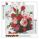 4 Pack Flowers DIY 5D Diamond Painting Full Drill Cross Stitch Craft Home Decor