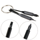 2pcs Key Ring Screwdriver EDC Set Outdoor Pocket Mini Tool with Keychain