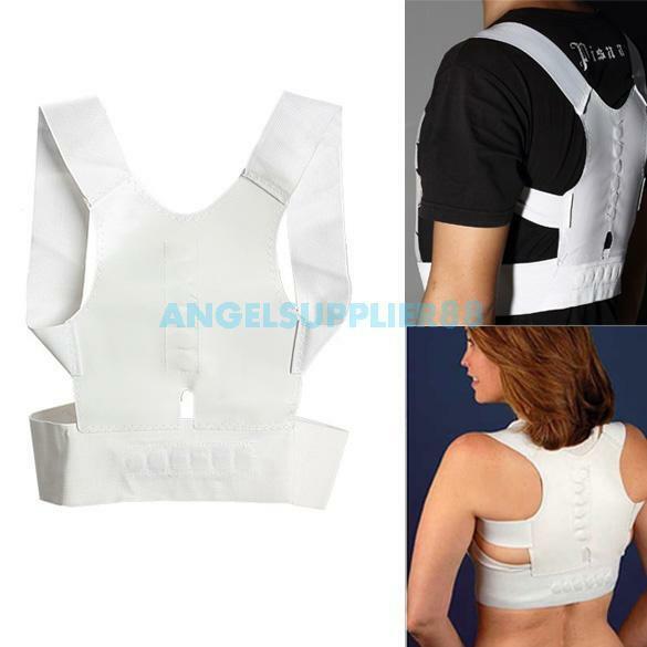 Magnetic Therapy Posture Back Shoulder Corrector Support Brace Belt Adjustable A