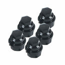 5x 24mm Car Auto Plastic Wheel Lug Nut Covers Caps Decorate Black R8C5