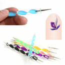 5pcs Nail Art Paint 2Way Dotting Manicure Tools Marbleizing Painting Pen Y4G4