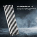 7pcs Square Driver Bit S2 Steel Hex Shank Magnetic Screwdriver Bits Set