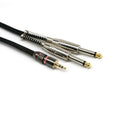 1/8 Inch(3.5mm) TRS Stereo to Dual 1/4 inch(6.35mm) TS Mono Y Splitter Cable
