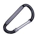2 Pcs 3" Long Black Aluminum Spring Loaded Gate Carabiners Hooks A4X5