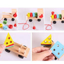 Baby development toys kids train truck wooden geometric   education toysOZ