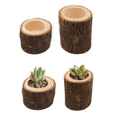 2pcs Tree Stump Candle Holder Candlestick for Pub Bar Wedding Party Decor