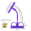 4 Tube Resistance Band Sit-up Pedal TPE Fitness Pull Rope Expander (Purple)
