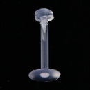 10Pcs 16G Lip Rings Studs Clear Acrylic Labret Ring Stud Tragus Earrings