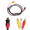 1.5M Audio Cable Black Male to Male HDMI To 3 RCA AV Video Audio Adapter Cable Z