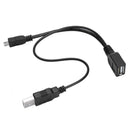 CableDeconn C0204 USB Female to USB+Micro USB Male OTG Y Cable Splitter