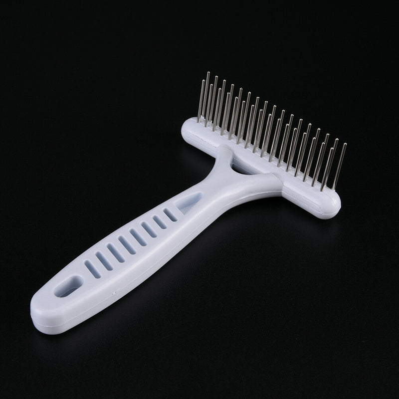 Pet Dog Cat Long Thick Hair Shedding Remove Grooming Tool Rake Comb Brush BX