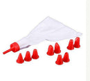 Icing Piping Adaptor, Bag,10 Nozzles Pastry Tips Set Cake Decorating Syring B Gw