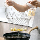 New Stainless Steel Telescopic High-quality Folding Frying Basket Filter BaS Hn