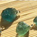 Feng Shui Stone Pendant Crystal Green Blue Fluorite Pendant DIY Craft Gift