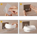Plastic Suction Cup Soap Bathroom Shower Box Storage Tray Holder Accessori BSE
