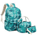 Girls Flower School Backpack Kids School Bag Set Chinese Style Pen Pencil B
