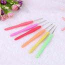 10pcs Metal Knitting Needles Crochet Hooks Tool With Ergonomic Grips 0.5-2.75mm