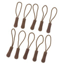 10pcs Zipper Pulls Zip Cord Puller Slider For Jacket Backpack Clothing