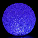 White Plastic Crystal Ball Design Change Colorful Light LED Lamp 4.7" Dia